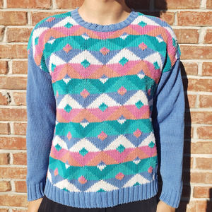 Vintage County Seat Multicolored Knit Sweater